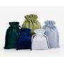 Custom Blank Colorful Veet and Canvas Bunch Flannel Bag Dust-Proof Drawstring Pocket for Jewelry with Ribbon Pocket
