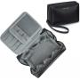 PU Leather Zipper Make Up Organizer Toiletry Bag Custom Logo Travel Portable Cosmetic Bag With Brush Slots