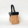 CCF660 Summer Small Square Rattan Hand Bags For Women Holiday Shopping Straw Basket Bag Single-Shoulder Handmade Bag