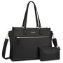 LOVEVOOK OEM 15.6 inch large capacity canvas women ladies laptop tote bags quality leather office handbag for business work 2024
