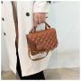 2024 New Small Square Open Bag With Button Diamond Chain Diagonal Bag College Bags For Women