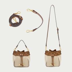 2024 Custom Vegan Leather Shoulder Bag For Women Ladies Drawstring Bucket Purse