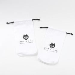 Customized Logo Natural Cotton Drawstring Linen Hair Packaging Cosmetic Bag White Soft Cotton Linen Gift Pouch
