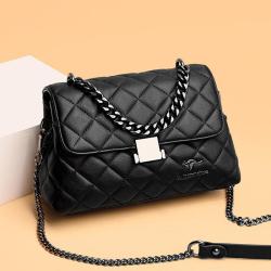 Factory Wholesale Women Messenger Bags Good Quality Soft PU Leather Chain Strap Shoulder Crossbody Bags for Women