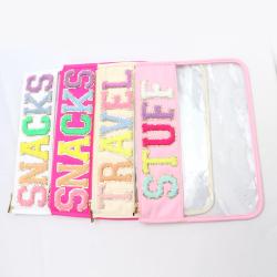 New Hot Selling Products Original Waterproof Neon PVC Flat Beauty Cosmetic Make Up Clear Zipper Toiletry Makeup Bag