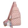 ZR537 New Women's PU Chest Bag Wholesale Single Zipper Shoulder Women's Bag Earphone Hole Portable Side Scarf Pendant Bag
