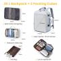 LOVEVOOK Large 30L Waterproof Suitcase Backpacks with 3 Packing Cubes Business School Weekender Overnight Travel Backpack Women