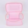 Keymay New Design RTS Toiletry Clear Nylon Bag Large Zipper Top Open Makeup Pouch Bag Transparent PVC Cosmetic Bag Make up Case