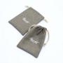 Eco-Friendly Custom Logo Cheap Natural Soap Gift Cosmetic Pouch Small Drawstring Jute Packaging Cosmetic Makeup Bag