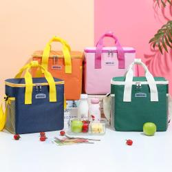 ZR929 Leakproof Insulated Cooler Lunch Tote Bags for Work Bento Box Insulated Messenger Bags Camping Fresh Keeping Handbags