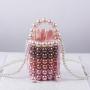 2024 low  price fast shipping Handmade Acrylic resin beaded evening Large Pearl Handbags ladies clutch hand bags with pearls