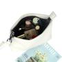 Pure Milky Ivory White Secure Smell-Proof Pouch with Combo Lock for Your Valuables and Accessories