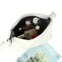 Pure Milky Ivory White Secure Smell-Proof Pouch with Combo Lock for Your Valuables and Accessories