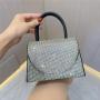 Small women clutch bags rhinestone dinner dress evening bag clutch purse with metal handle and chain dinner handbags for women