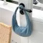 Custom Trend Candy Color PU Glossy Hand Bag Fashion Zipper Lady Handbag Wholesale Girl Korean Half Moon Underarm Shoulder Bag