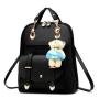 Bags for women Korean Fashion PU Leather Backpack New Casual College Style with Hanging Bear Portable Single Strap for Students