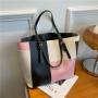 Fashion Patchwork Women's Handbags Large Capacity Women Tote Bags PU Leather Underarm Shoulder Bags