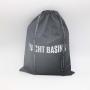 Custom White Logo 210 D Polyester Drawstring Clothes Storage Bag Shopping Bag Promotion Polyester Fiber Gift Shoe Dust Pouch