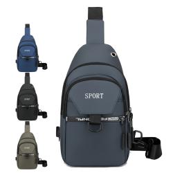 Custom Logo Multifunction Single Shoulder Bag Waterproof Travel Sports Crossbody Chest Bags For Men