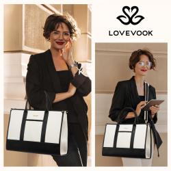 LOVEVOOK 2pcs high quality Work Bag 15.6 in Large Waterproof Computer laptop Briefcase Business Office Ladies Laptop bag handbag