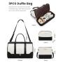 LOVEVOOK OEM 3 Pcs Set Weekender Bags for Women Travel Duffle Bag with Shoe Compartment Carry on Overnight Purse Gym Duffel Bag