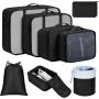Gelory Factory Wholesale Hot Sell Foldable Suitcase Organizers Bag Travel Luggage Storage Packing Cubes 8pcs Set