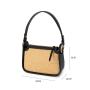 Custom Mini Purses And Handbags Napa Leather And Straw Woven Shoulder Bags Fashion Classic Style Beach Bags
