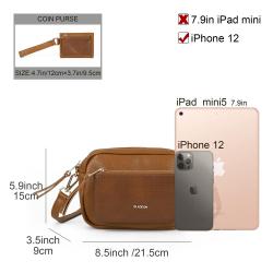 2024 new women's small crossbody bag women's PU leather shoulder handbag multi-pocket purse 2 kits