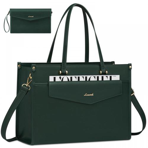 Laptop Bag for Women 15.6 inch computer Tote handbag Work Business Briefcase Waterproof Leather Teacher Office Shoulder Hand bag