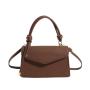 Simple pu leather 2024 temperament retro small square bag shoulder bag for women fashion female crossbody bags handbag
