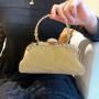 Bolsos New Fashion Ladies Bag Pure Color Diamond Encrusted Handbag Metal Dinner Cross-body Bag for Women