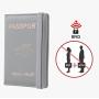 ZR583 Strap PU Leather RFID Passport Bag Anti Theft Clip ID Portable Bank Card Holder Daily Matching Solid color Wallet Clip