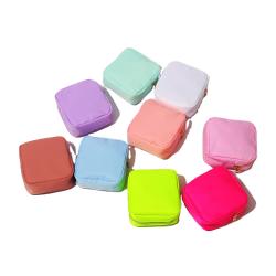 2022 New Trends Best Bridesmaid Gifts Custom DIY Colorful Cosmetic Pouch Plain Nylon Makeup Bag Mini Nylon Pouch