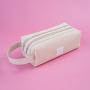 Gelory Creative Simple And Fresh Large-capacity Pencil Case Multifunctional Solid Color Pencil Case Student Stationery Bag