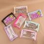 Keymay High Quality Candy Color Gold Zipper PVC Clear Travel Pouch Pvc Zipper Pouch Makeup Travel Bag Cosmetic Bag Custom Logo
