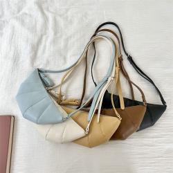 Wholesale New Korean Shoulder Messenger Bag High Quality Cute Dumpling Bag PU Leather Moon Bag