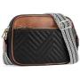Wholesale multi-zipper small cross body bag custom logo wide shoulder strap mobile phone wallet leather shoulder bag for ladies