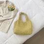 Popular, fashionable, simple, commuting wrinkled bag for women, shoulder underarm bag, hand-held bucket bag, trendy