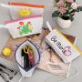Gelory Blank DIY Craft Pencil Bag Travel Toiletry Pouch Custom Sublimation Zipper Canvas Pencil Bag
