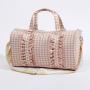 Stock Low MOQ Spring Trends Multi-colors Sport Travel Girls Gingham Duffel Bag Custom Ruffle Travel Bag GYM Duffle Bag