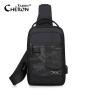 Oem Wholesale New Stylish Hiking Riding Multi Pocket Waterproof Man'S Multifunctional Usb Port Sling Chest Bags