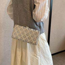 HR517 Clutch Bags for Women Luxury Wedding Vintage PU Simple Chain One Shoulder Fashion Rhinestone Bag Shiny Style Square Bag