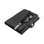 Custom Minimalist Men Wallets PU Leather Aluminum Slim Wallet Mens Pop Up Card Holder