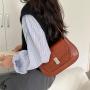Factory wholesale high quality handbag blue lock shoulder bag winter new half moon bag