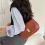 Factory wholesale high quality handbag blue lock shoulder bag winter new half moon bag