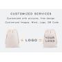 Cotton Bundle Pocket Drawstring Cotton Linen Printing Logo Storage Linen Bag Canvas Pocket
