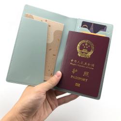 ZR555 New PU Male Female Passport Bag Soft Leather Travel Document Luggage Tag Passport Cover Multi Card Wallet Passport Clip