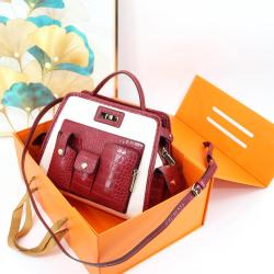 Top selling bag women handbag ladies fashion designer bag popular and high textures crocodile materials handbag for girls 30 cm