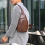 2022 Custom Popular Designer Large Capacity Black Man Leather Chest Pu Crossbody Bag