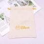Recyclable High Quality Cotton Fabric Drawstring Shoes Hat Baby Clothes Packing Gift Bag Custom Logo Printed Muslin Dust Pouch